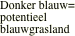 Donker blauw= potentieel blauwgrasland