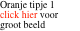 Oranje tipje 1 click hier voor